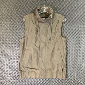 21 Men All American Brand Los Angeles Olive Green Full Zip Vest Men's Size Small